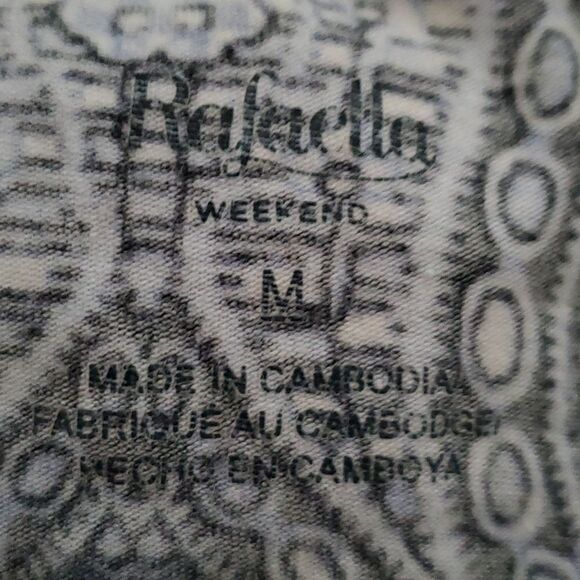 Ella Rafaella Women's 3/4 Sleeve Paisley Blouse Size Medium - Picture 6 of 6